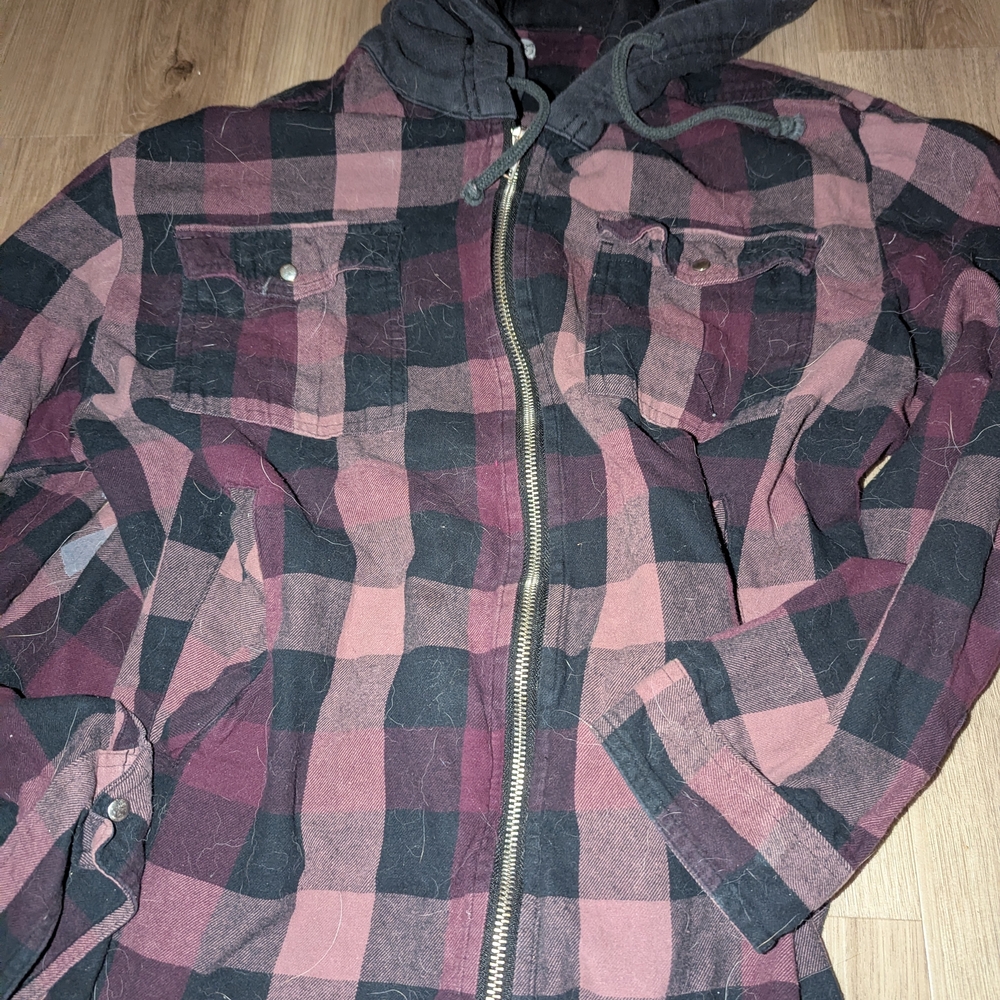 Plaid Hooded Jacket